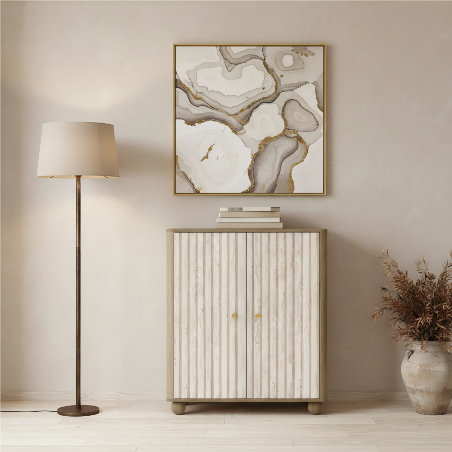 Pebble Groove 2-Door Cabinet